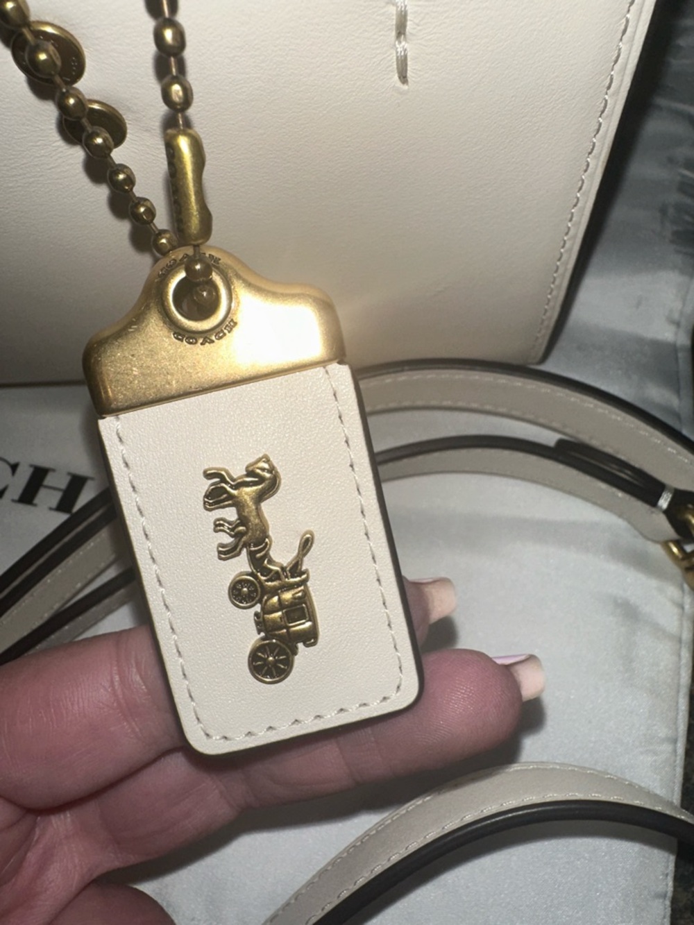 Coach Chalk Rogue Bag 26 with Gold Hardware - Picture 9 of 16